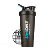 Shaker Bottle UniOne сетка+шарик 700ml (чёрный)