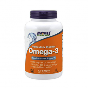 NOW Omega 3 Molecularly Distilled 200 softogel