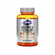 NOW Arginine & Citrulline 500&250mg 120 Veg Capsules